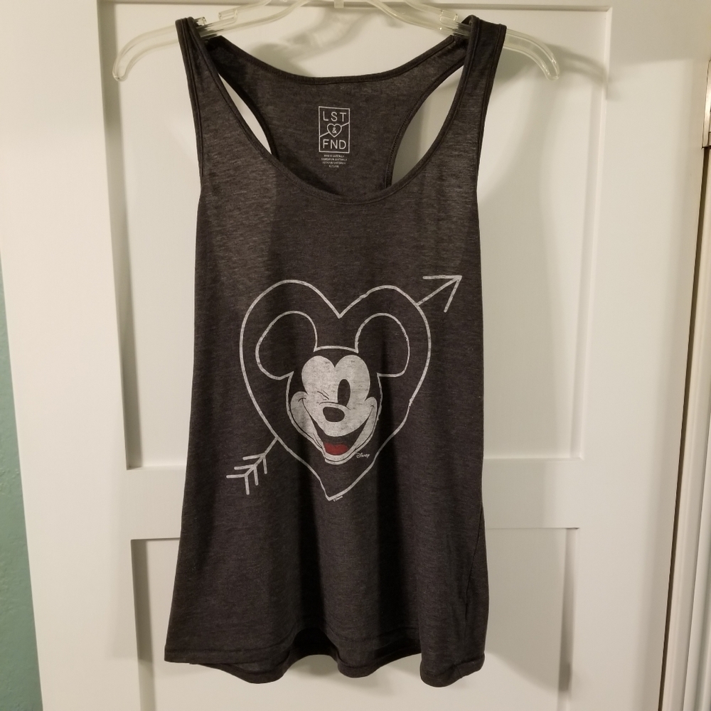 Lst & Fnd Womens Mickey Mouse Tank Top Valentine (Heart)